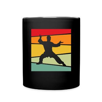 Martial Arts Retro - Full Colour Mug - black - Front