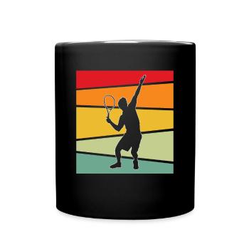 Tennis Rétro - Mug uni - noir - Devant