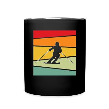 Ski rétro - Mug uni - noir - Devant