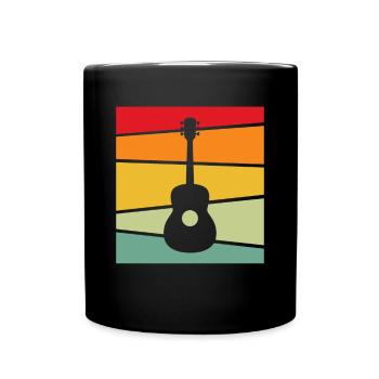 Guitar Retro - Full Colour Mug - black - Front