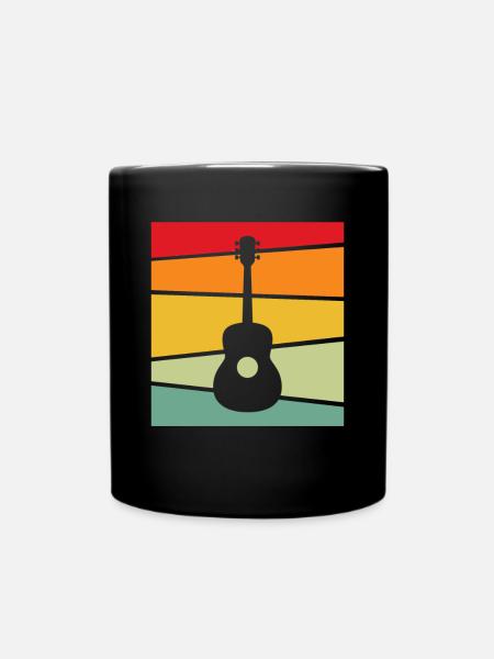 Gitarre Retro - Tasse einfarbig - Schwarz