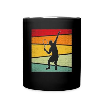 Tennis Rétro - Mug uni - noir - Devant