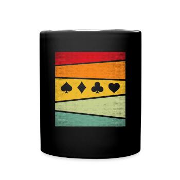 Poker Rétro - Mug uni - noir - Devant