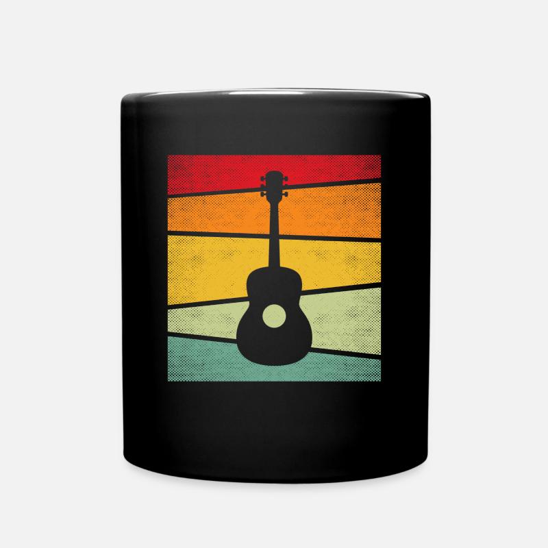 Gitarre Retro - Tasse einfarbig - Schwarz