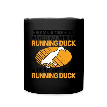 Indian Running Duck Gift Running Duck - Full Colour Mug - black - Front