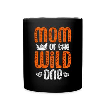 Maman Of The Wild One Anniversaire 1er Légendaire - Mug uni - noir - Devant