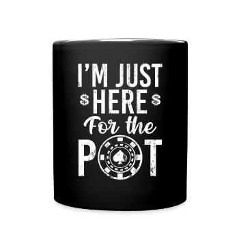 Dans le tournoi Just Here For The Pot Poker Cards - Mug uni - noir - Devant
