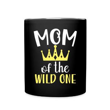 Maman Of The Wild One Anniversaire 1er Légendaire - Mug uni - noir - Devant