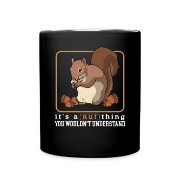 Cute Squirrel Squirrel Grey Squirrel Gift - Full Colour Mug - black - Front