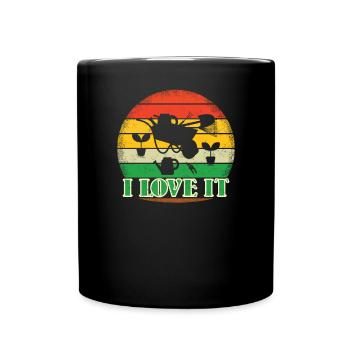Gardener Accessories Garden Motif - Full Colour Mug - black - Front