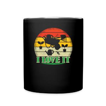 Gardener Accessories Garden Motif - Full Colour Mug - black - Front