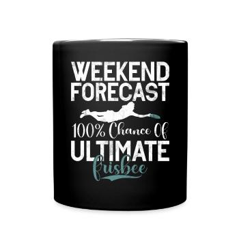 Ultimate Frisbee & Disc Golf Frisbee Design - Tasse einfarbig - Schwarz - Vorne