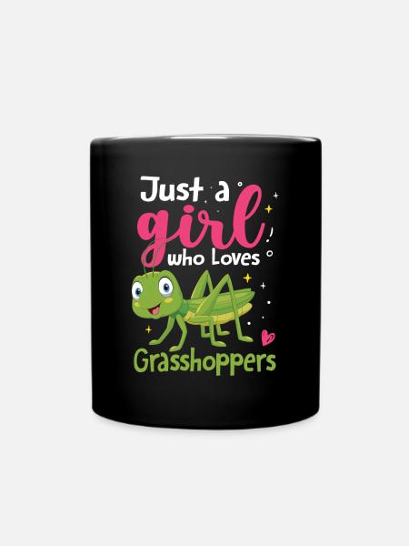 Grashüpfer - Tasse einfarbig - Schwarz