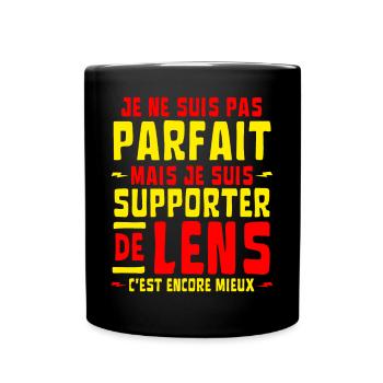 FOOT LENS SUPPORTER Je ne suis pas parfait - Mug uni - noir - Devant