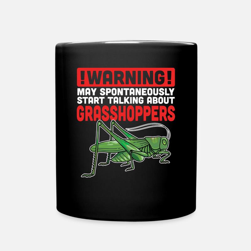 Grashüpfer - Tasse einfarbig - Schwarz