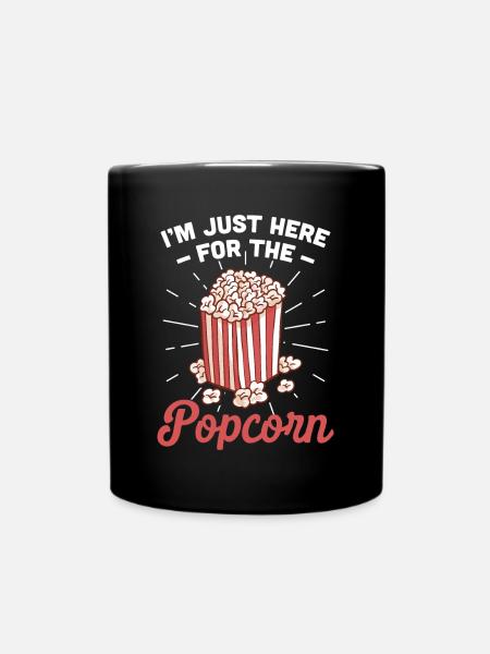 Popcorn - Tasse einfarbig - Schwarz