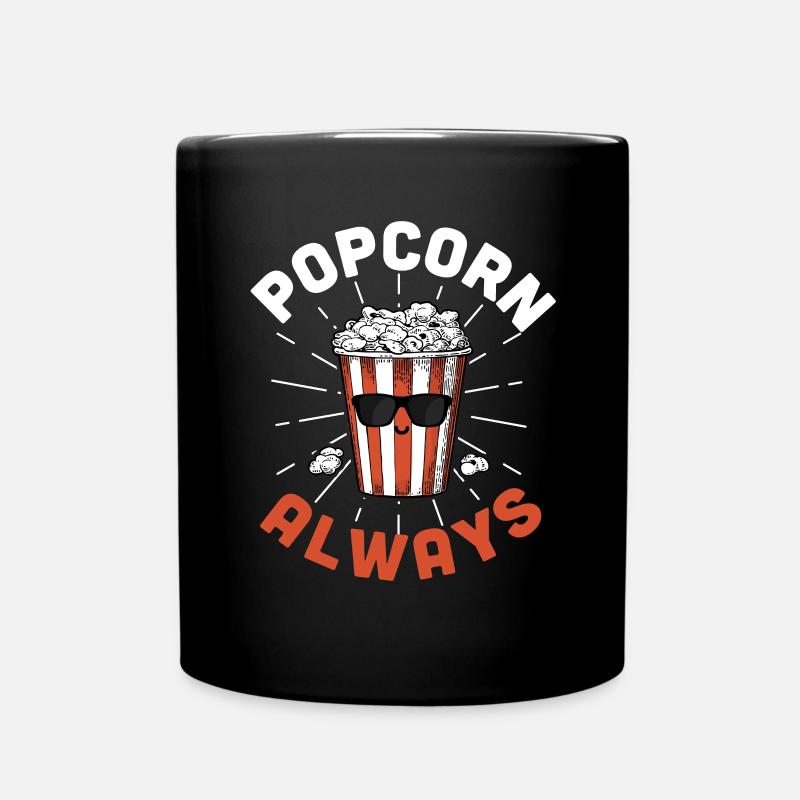 Popcorn - Tasse einfarbig - Schwarz