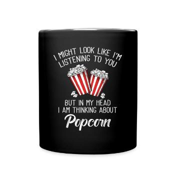 Popcorn - Tasse einfarbig - Schwarz - Vorne