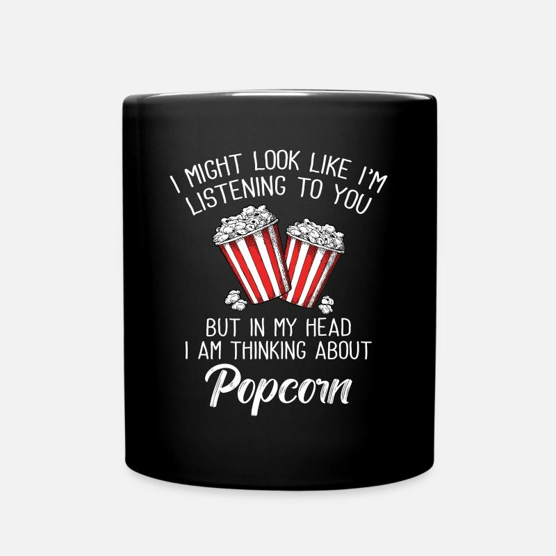 Popcorn - Tasse einfarbig - Schwarz