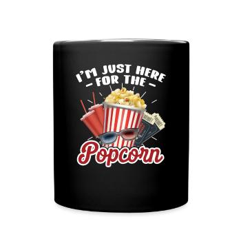 Popcorn - Tasse einfarbig - Schwarz - Vorne
