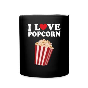 Popcorn - Tasse einfarbig - Schwarz - Vorne