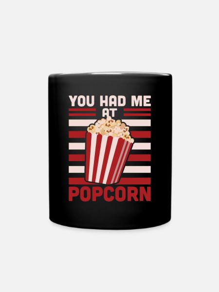 Popcorn - Tasse einfarbig - Schwarz