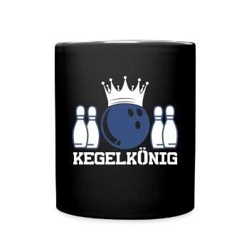 Kegelkönig Kegel Trikot Kegeln Trophäe Kegelgruppe - Tasse einfarbig - Schwarz - Vorne