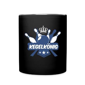 Kegelkönig Kegel Trikot Kegeln Trophäe Kegelgruppe - Tasse einfarbig - Schwarz - Vorne