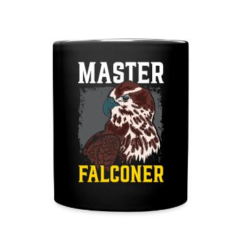 Falconry Bird Ornithology Falcon Master Falconer - Full Colour Mug - black - Front