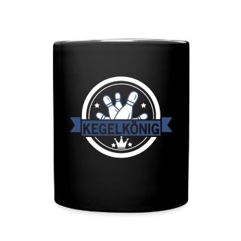 Kegelkönig Kegel Trikot Kegeln Trophäe Kegelgruppe - Tasse einfarbig - Schwarz - Vorne
