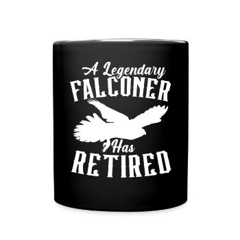 Ein legendärer Falkner hat Bird Falcon in den Ruhestand versetzt - Tasse einfarbig - Schwarz - Vorne