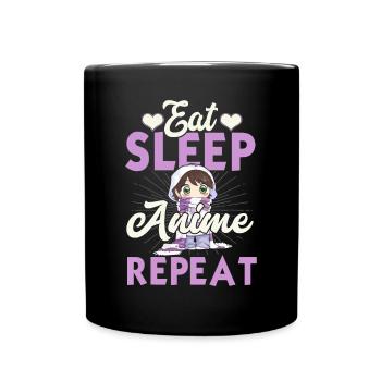 Manger dormir Anime Répéter Japanese Manga Lover Cospla - Mug uni - noir - Devant