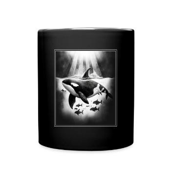 Whale Orca Marine Biology Environmental Protection Species Conservation - Full Colour Mug - black - Front