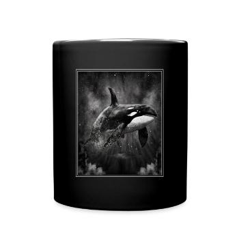 Whale Orca Marine Biology Environmental Protection Species Conservation - Full Colour Mug - black - Front
