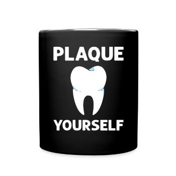 Place yourself. Orthodontics Dentures - Full Colour Mug - black - Front