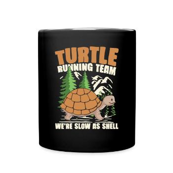 TURTLE RUNNING TEAM WE'RE SLOW AS SHELL - Tasse einfarbig - Schwarz - Vorne