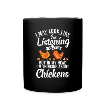 Chicken Gifts Chicken Owner - Full Colour Mug - black - Front