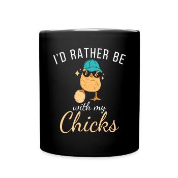 Chicken Gifts Chicken Owner - Full Colour Mug - black - Front