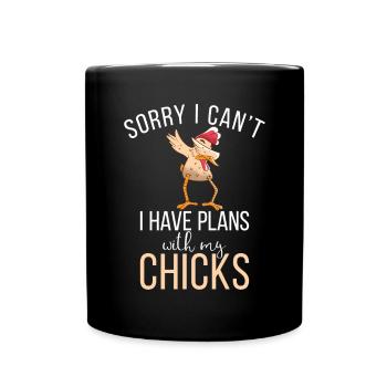 Chicken Gifts Chicken Owner - Full Colour Mug - black - Front