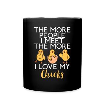 Chicken Gifts Chicken Owner - Full Colour Mug - black - Front