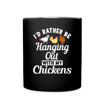 Chicken Gifts Chicken Owner - Full Colour Mug - black - Front