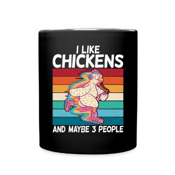 Chicken Gifts Chicken Owner - Full Colour Mug - black - Front