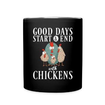 Chicken Gifts Chicken Owner - Full Colour Mug - black - Front