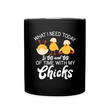 Chicken Gifts Chicken Owner - Full Colour Mug - black - Front