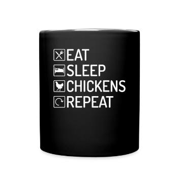 Chicken Gifts Chicken Owner - Full Colour Mug - black - Front