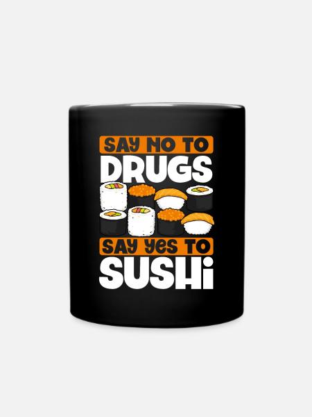 Sag Ja Zu Sushi - Tasse einfarbig - Schwarz