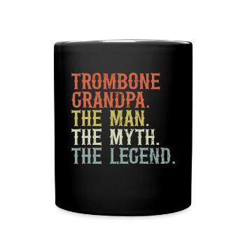 Trombone - Full Colour Mug - black - Front