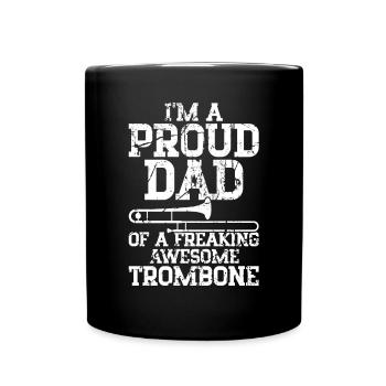 Trombone - Full Colour Mug - black - Front