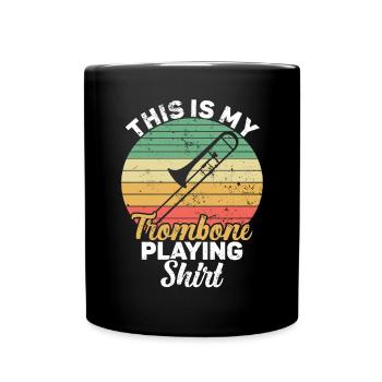 Trombone - Full Colour Mug - black - Front