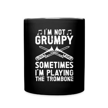 Trombone - Full Colour Mug - black - Front